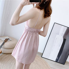 Load image into Gallery viewer, 2020 Summer 4PCS Silk Satin Lace Sexy Lingerie Nightgowns Robes Sets for Women Bathrobes Sleepwear Nightdress Night Dress Nighty