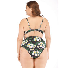 Load image into Gallery viewer, 2020 new printed sexy deep V conjoined plus size swimsuit women plus size one piece swimming suit for women