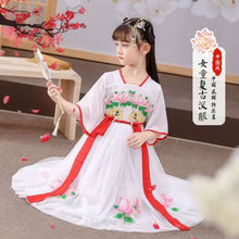 Load image into Gallery viewer, 2021 Ancient Hanfu Girls Oriental Chinese Costume Kids Traditional Chinese Dress Children Fairies Tang Dynasty Performance Wear