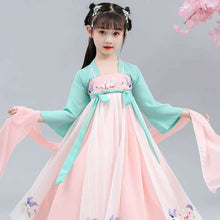 Load image into Gallery viewer, 2021 Ancient Hanfu Girls Oriental Chinese Costume Kids Traditional Chinese Dress Children Fairies Tang Dynasty Performance Wear