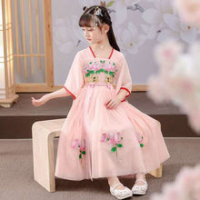 Load image into Gallery viewer, 2021 Ancient Hanfu Girls Oriental Chinese Costume Kids Traditional Chinese Dress Children Fairies Tang Dynasty Performance Wear