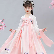 Load image into Gallery viewer, 2021 Ancient Hanfu Girls Oriental Chinese Costume Kids Traditional Chinese Dress Children Fairies Tang Dynasty Performance Wear