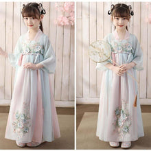 Load image into Gallery viewer, 2021 Ancient Hanfu Girls Oriental Chinese Costume Kids Traditional Chinese Dress Children Fairies Tang Dynasty Performance Wear