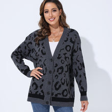 Load image into Gallery viewer, 2021 Autumn And Winter New Women Sweater Top Ladies Loose Cardigan Sweater Womens Casual Tide Long-sleeved Leopard Print Jacket