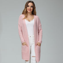 Load image into Gallery viewer, 2021 Autumn And Winter Women Knitted Cardigan Adult Loose Large Solid Color Sweater Ladies Casual Cardigan Sweater Knitted Coat
