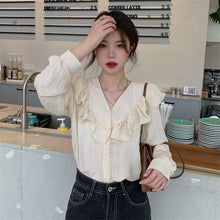 Load image into Gallery viewer, 2021 Autumn Casual Elegant Blouse Women Office Lady Korean Fashion Sweet Shirts Long Sleeve High Street France Designer Clothing