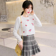 Load image into Gallery viewer, 2021 Autumn Net Red Cherry Print Korean Sweater Pullover Sweater Bottoming Shirt Top Heavy Industry Women