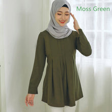 Load image into Gallery viewer, 2021 Autumn New Muslim Fashion Women Solid Color Long Sleeve T-shirt Women&#39;s Clothing Middle East Malay Top Musulmane Clothes