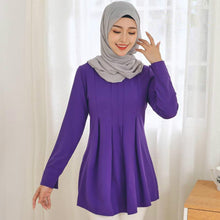 Load image into Gallery viewer, 2021 Autumn New Muslim Fashion Women Solid Color Long Sleeve T-shirt Women&#39;s Clothing Middle East Malay Top Musulmane Clothes