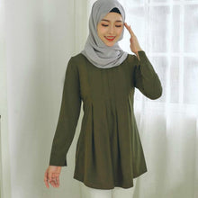 Load image into Gallery viewer, 2021 Autumn New Muslim Fashion Women Solid Color Long Sleeve T-shirt Women&#39;s Clothing Middle East Malay Top Musulmane Clothes