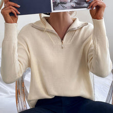 Load image into Gallery viewer, 2021 Autumn Oversized Sweater Women Knitted Pullover Sweater Zipper Long Sleeve Slim Jumper Soft Winter Warm Pullover Femme