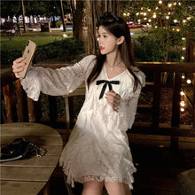 Load image into Gallery viewer, 2021 Autumn Sweet Kawaii Dress Women Lace White Elegant Party Mini Dress Ladies Long Sleeve Casual Cute Korean Fashion Clothing