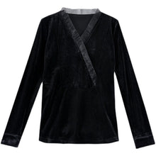 Load image into Gallery viewer, 2021 Autumn Winter Gold Velvet Women&#39;s T-Shirt Fashion Casual Stitching Organza Bottoming Shirt M-4XL Plus Size Tops