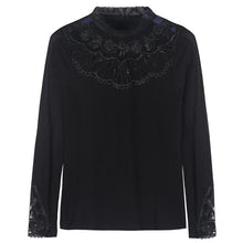 Load image into Gallery viewer, 2021 Autumn Winter Long Sleeve Women&#39;s T-Shirt Fashion Sexy Hollow Out Lace Mesh Tops M-4XL Plus Size Women Clothing