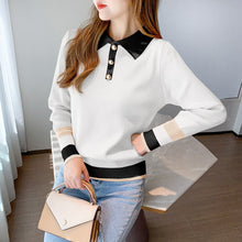 Load image into Gallery viewer, 2021 Autumn and Winter New Shirt Collar Women&#39;s Sweater Temperament Bottoming Shirt Tops Are Thin and Western