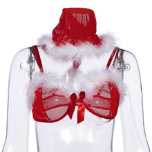 Load image into Gallery viewer, 2021 Christmas Sexy Suit Women Sexy Outfit with Christmas Hat Pajamas Lingerie Sexy Sleeveless Underwear 3 Set Erotic Lingerie