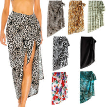 Load image into Gallery viewer, 2021 Cover-up Women Floral Beach Dress Sexy Beach Wear Dress Sarong Bikini Cover-ups Wrap Pareo Skirts Summer Swimsuit Vestidos