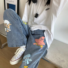 Load image into Gallery viewer, 2021 Cute Women Loose Cartoon Girls Pants Fashion Femme Harajuku Baggy Jeans Female Pants Casual Funny Amine Pants Summer Jeans