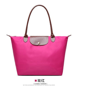 2021 Famous Brands Women Bags Shoulder Bag Handbag Waterproof Nylon Leather Beach bag Designer Folding Tote Bolsa Sac Feminina