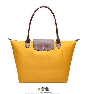 2021 Famous Brands Women Bags Shoulder Bag Handbag Waterproof Nylon Leather Beach bag Designer Folding Tote Bolsa Sac Feminina