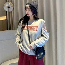 Load image into Gallery viewer, 2021 Fashion Korean Hoodies Oversize Loose Causal Pullover Real Shot Autumn Korean Style round Neck Letter Thin Ins Learning