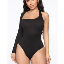 Load image into Gallery viewer, 2021 Fashion Women Summer Solid Bodysuit Slim One Shoulder Backless Halter Sexy New Ladies Skinny Siamese Briefs
