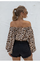 Load image into Gallery viewer, 2021 Floral Women Blouse Summer Crop Tops Spring Slash Collar Print Shirts Sexy Off Shoulder Puff Long Sleeve Blouses Blusas