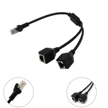Load image into Gallery viewer, 2021 HOT RJ45 Network Splitter Adapter Cable 1 Male to 2 Female Socket Port LAN Ethernet Network Splitter Y Adapter Cable