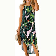 Load image into Gallery viewer, 2021 Hot Popular New Women&#39;s Clothing Fashion Round Neck Split Independent Day Suspender Dress Loose Soft Comfortable Elegant