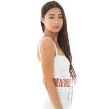Load image into Gallery viewer, 2021 Hot Selling Women&#39;s Summer New Personality Drawstring Fold Sling Short Tank Upper Outer Garment Sleeveless Tops