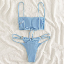 Load image into Gallery viewer, 2021 Micro Bikini Rib Bikini Set Sexy Women Swimsuit Brazilian Solid Swimwear Biquini Bathing Suit Beachwear Swimming Suits