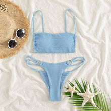 Load image into Gallery viewer, 2021 Micro Bikini Rib Bikini Set Sexy Women Swimsuit Brazilian Solid Swimwear Biquini Bathing Suit Beachwear Swimming Suits