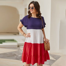 Load image into Gallery viewer, 2021 New Arrivals Summer Plus Size Casual Dress Women Fashion Patchwork Loose A-Line Dress Femme XL-4XL