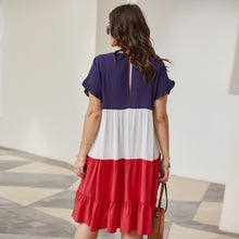 Load image into Gallery viewer, 2021 New Arrivals Summer Plus Size Casual Dress Women Fashion Patchwork Loose A-Line Dress Femme XL-4XL