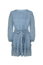 Load image into Gallery viewer, 2021 New Autumn O-neck Dress Women Printing Long-Sleeve Casual Loose Dot Plue Size Dress Elegant Lace Up Party Mini Dresses