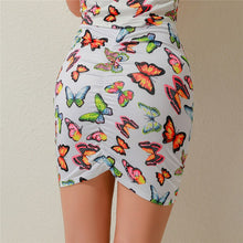 Load image into Gallery viewer, 2021 New Fashion Ladies Two-Piece Summer Butterfly Print Dress And Jacket Cover