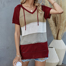 Load image into Gallery viewer, 2021 New Hooded Casual Basic Spring Autumn Sweater Women Long Sleeve V-neck Soft Knit Sweaters Pullovers Female Jumper Top