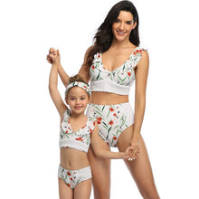 Load image into Gallery viewer, 2021 New Ladies Summer High Waist Bikini Mother And Daughter Parent-Child Swimsuit