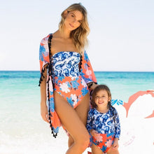 Load image into Gallery viewer, 2021 New Matching Swimwear One-piece Parent-child Swimsuit Family Bathing suit Mother Kids Bikini Traje de baño de las señoras