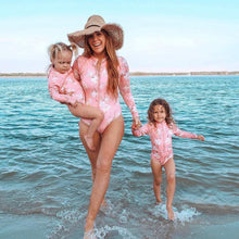 Load image into Gallery viewer, 2021 New Matching Swimwear One-piece Parent-child Swimsuit Family Bathing suit Mother Kids Bikini Traje de baño de las señoras