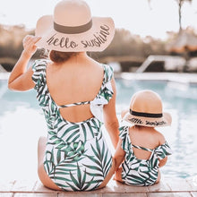 Load image into Gallery viewer, 2021 New Matching Swimwear One-piece Parent-child Swimsuit Family Bathing suit Mother Kids Bikini Traje de baño de las señoras