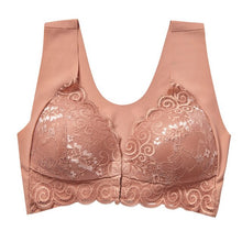 Load image into Gallery viewer, 2021 New Plus Size Sexy Lace Bra For Women Comfortable Big Chest Gathered Underwear Front Closure Seamless Push Up 5XL 4XL 3XL