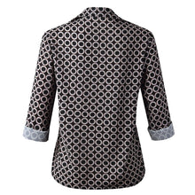 Load image into Gallery viewer, 2021 New Polka Dot Blouse Women Turn Down Collar 3/4 Sleeve Shirts Plus Size Clothes Streetwear Black Blouse Women XXL