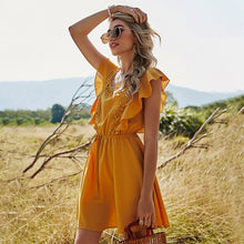 Load image into Gallery viewer, 2021 New Round Neck Halter Bandage Dress Ruffled Summer Women&#39;s Clothing