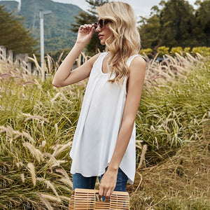 2021 New Sexy Backless Blouses Casual Women Tops Open Back Lace Up Sleeveless White Plus Size Ladies Shirts Chiffon Blusas