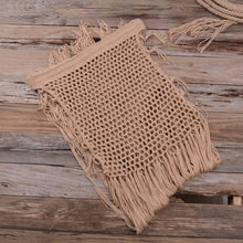 Load image into Gallery viewer, 2021 New Sexy Fringed Iron Ring with hand-woven hollow swimsuit bikini Fringed Dress Beach Dress Cover Up  Vestido Playa