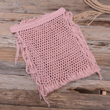 Load image into Gallery viewer, 2021 New Sexy Fringed Iron Ring with hand-woven hollow swimsuit bikini Fringed Dress Beach Dress Cover Up  Vestido Playa