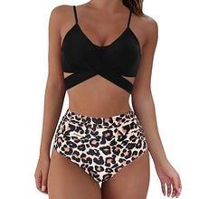 Load image into Gallery viewer, 2021 New Sexy High Waist Bikini Cross Swimwear Women Push Up Swimsuit Female Plus Size Bikini Set Bather Bathing Suit Beachwear