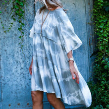 Load image into Gallery viewer, 2021 New Spring Summer Dress Sexy Women Half Sleeve Party Dresses Rainbow Printed Mini Dress Loose Tie Dye Beach Dress Vestidos