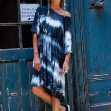 Load image into Gallery viewer, 2021 New Spring Summer Dress Sexy Women Half Sleeve Party Dresses Rainbow Printed Mini Dress Loose Tie Dye Beach Dress Vestidos